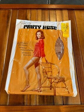 Vintage 1960s Kresge Kmart Panty Hose Seamless Stretch Med/Tall Suntone NOS
